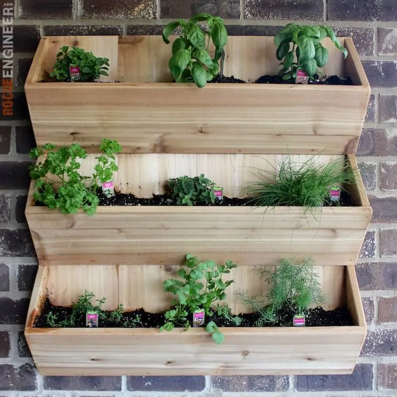 Cedar Wall Planter