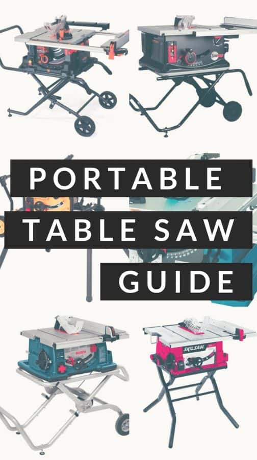A buying guide for portable table saws. These are best for the DIYer, contractor, and beginning woodworker. #DIY #woodworking #tablesaw