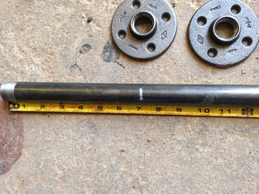 Black Pipe Marked to Length
