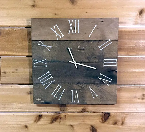 Wood Clock on Etsy