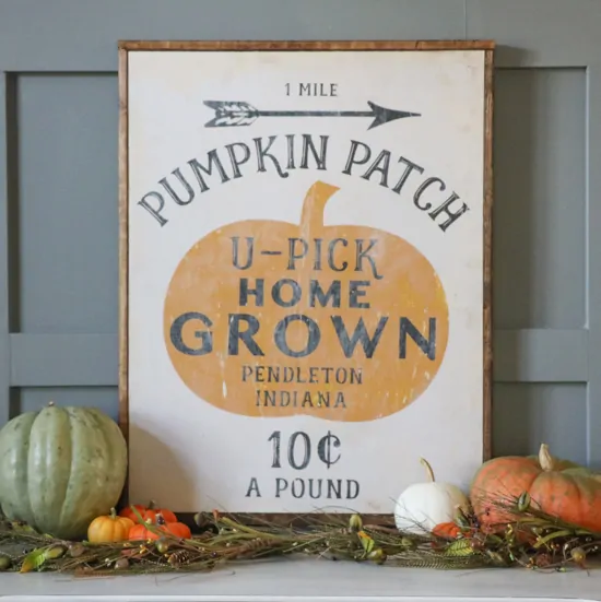 Pumpkin Sign