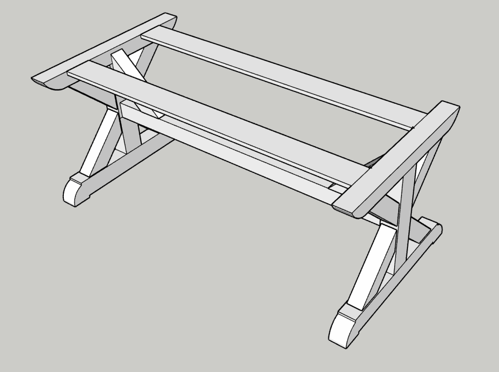 Farmhouse Trestle Table Plans Industry DIY