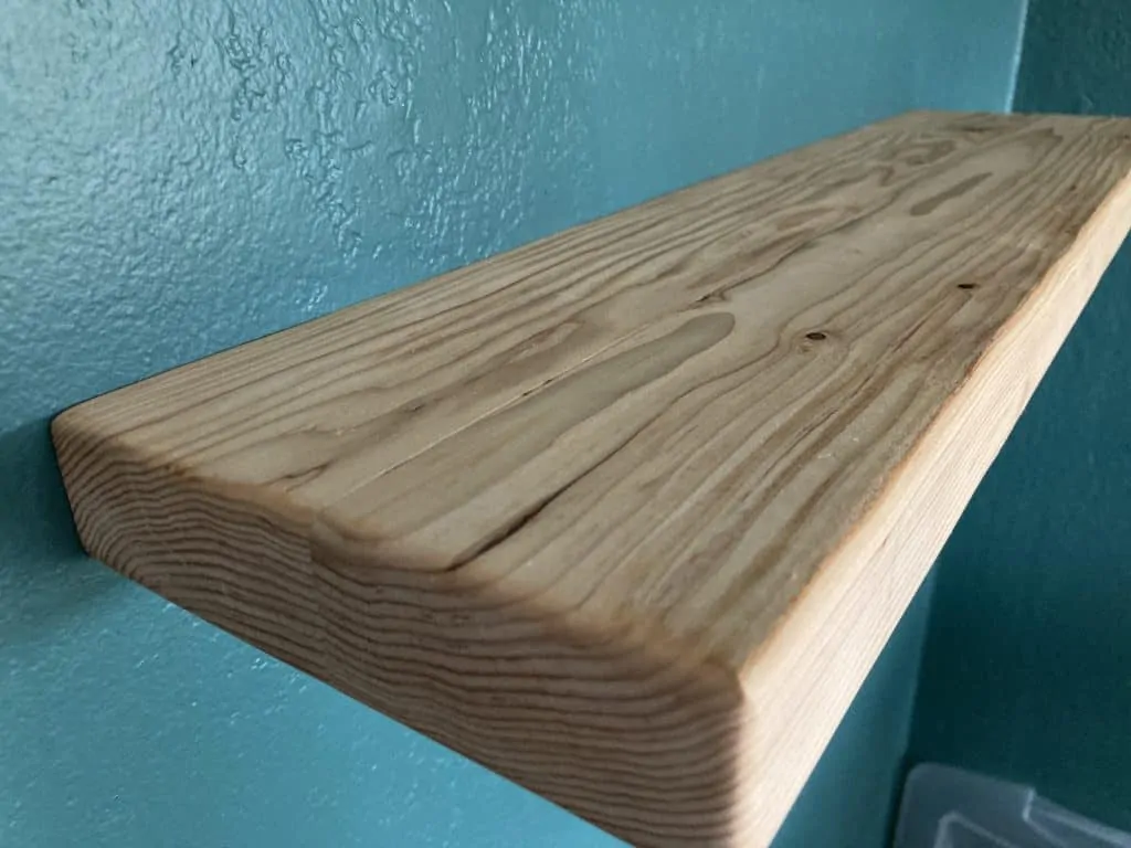 Completed 2x4 Floating Shelf