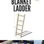 DIY Blanket Ladder for Pinterest